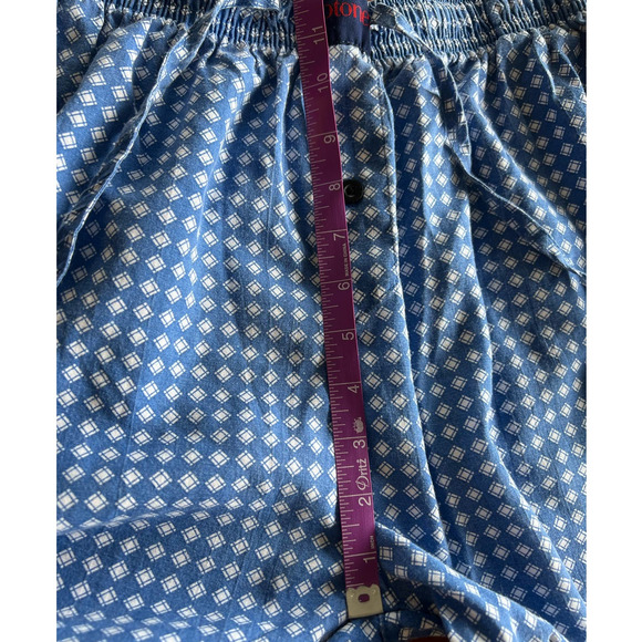 Isotoner Blue and White Checked Pull On Loungewear Pants, Size M - Picture 6 of 7
